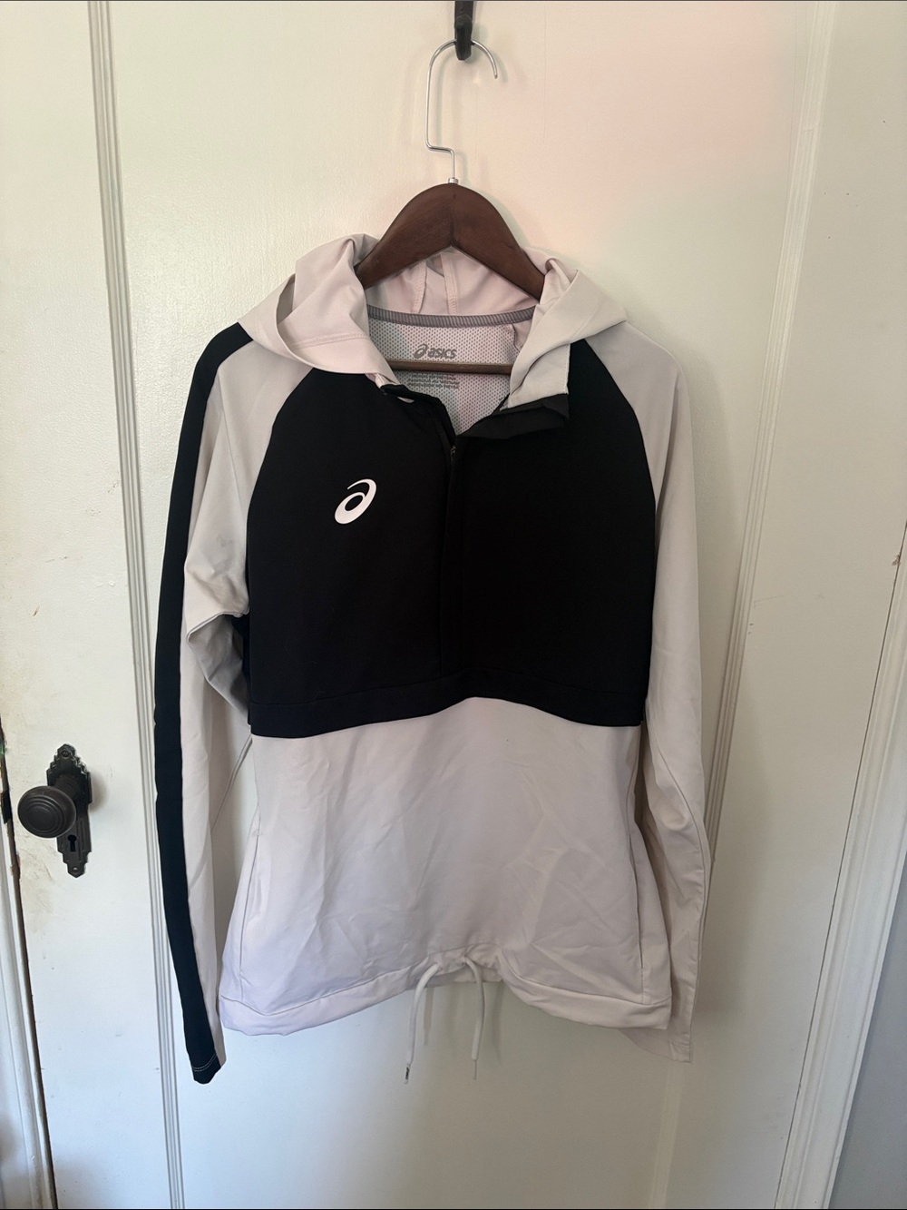 Asics Black & Light Gray Quarter-Zip Hoodie